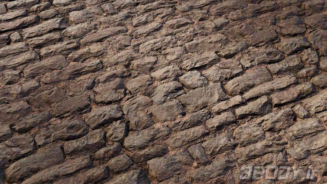 متریال دیوار سنگی stone wall عکس 1